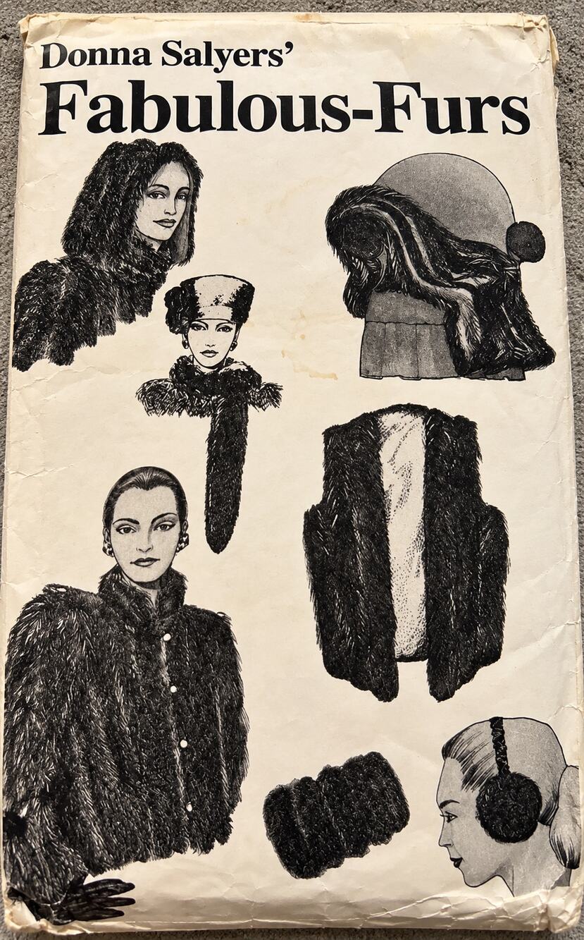 Vintage 90s Donna Salyers Faux Fur Coat Shawl Stole Sewing Pattern 004 Uncut